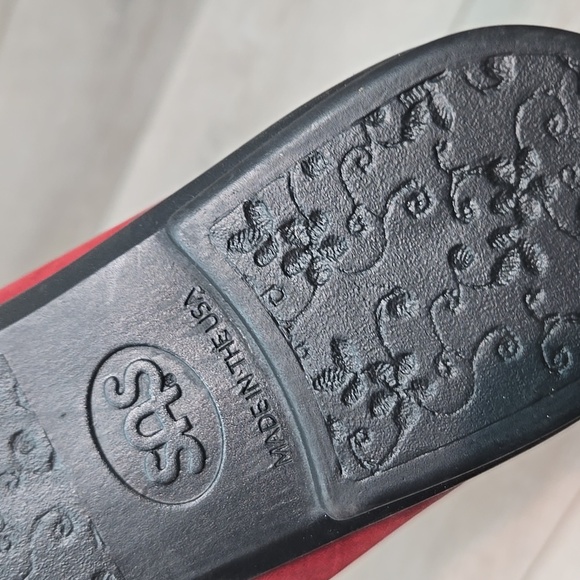 SAS Women Red Flats Comfortable Slip-On Loafers Shoes Sz 11M - Picture 11 of 12